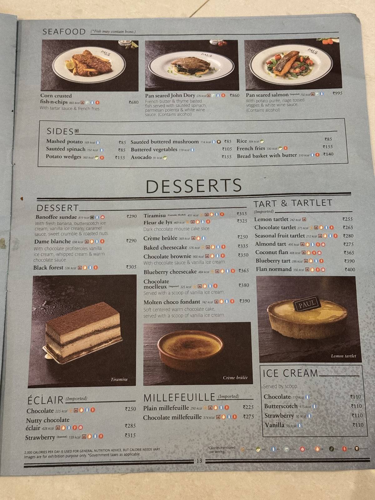 Paul Nexity menu