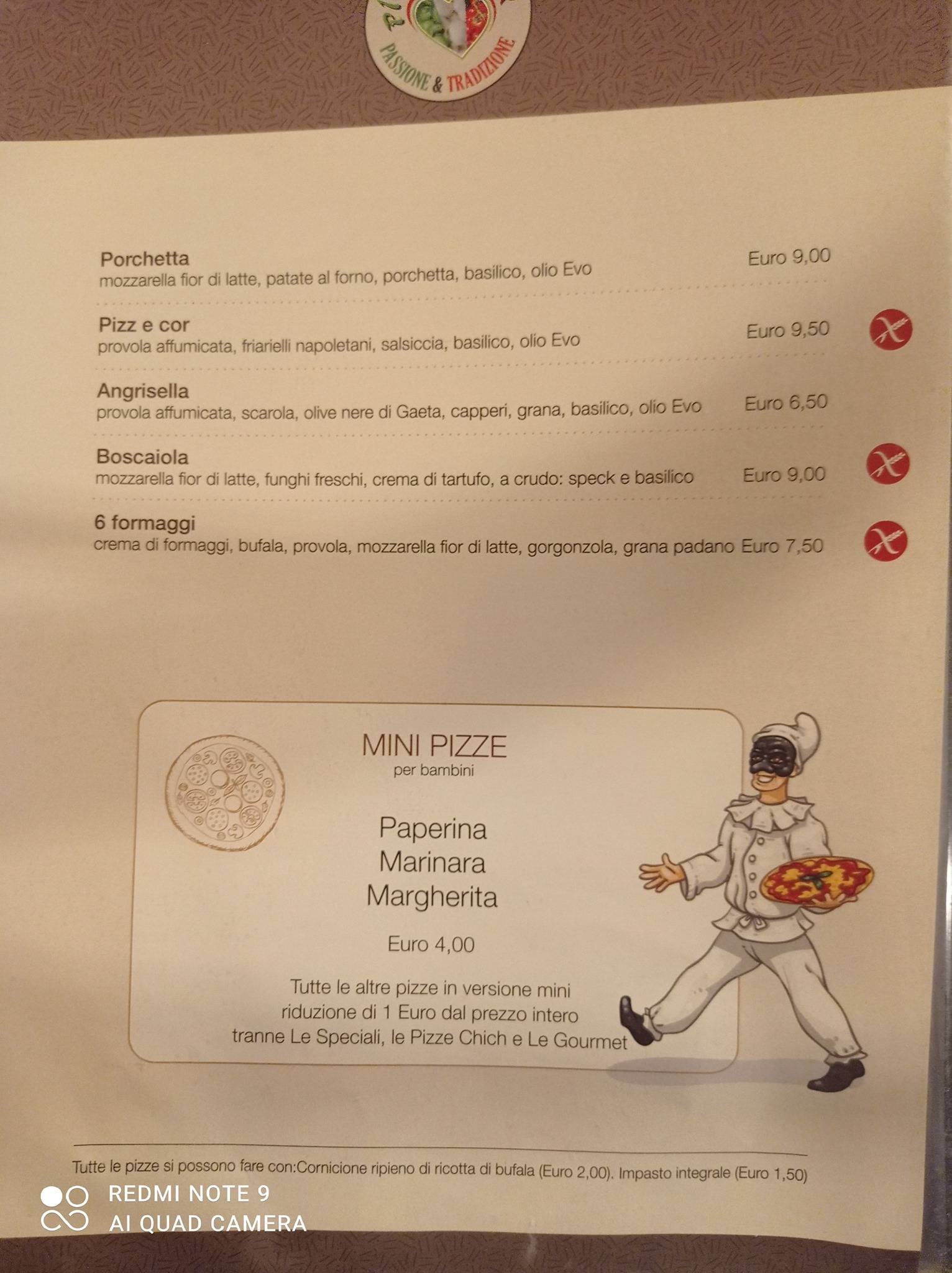 Menu di Pizza & Cor Mosciano Sant'Angelo 