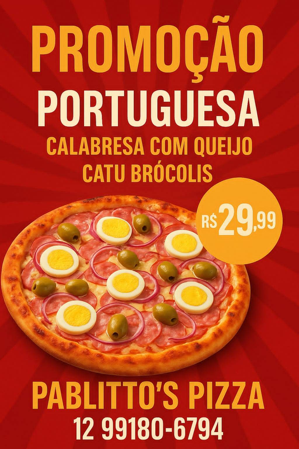 Pablitto's Pizza cardápio