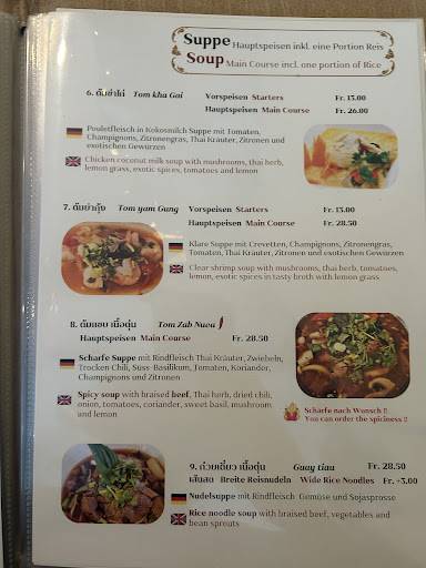 Menu di Pad Thai Restaurant und Take Away 