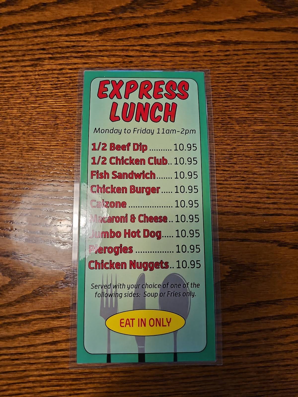 Menu de Paddy O'Neils Restaurant Pub