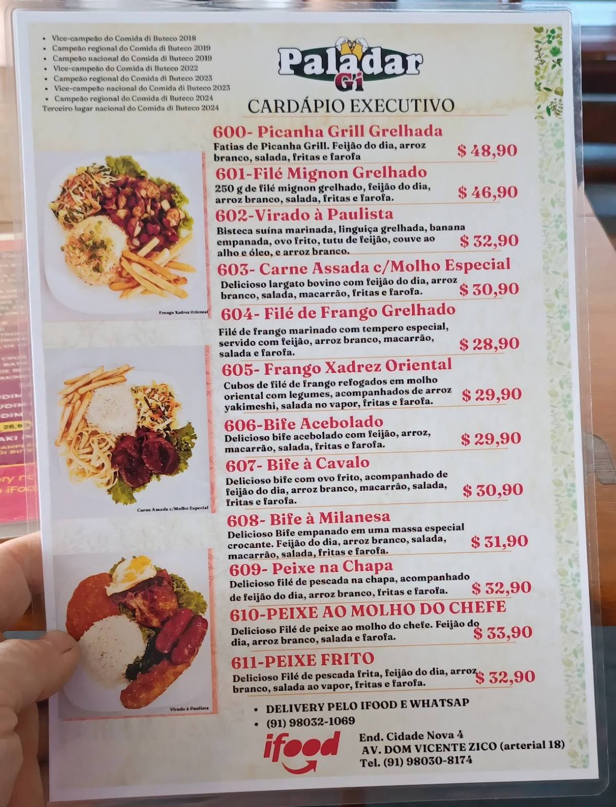 Paladar Gi cardápio