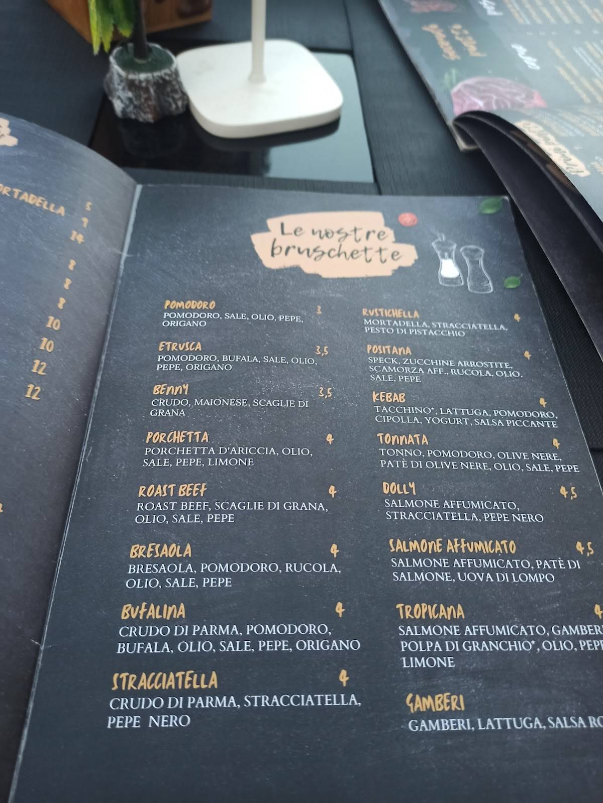 Menu di Maracanà pub 