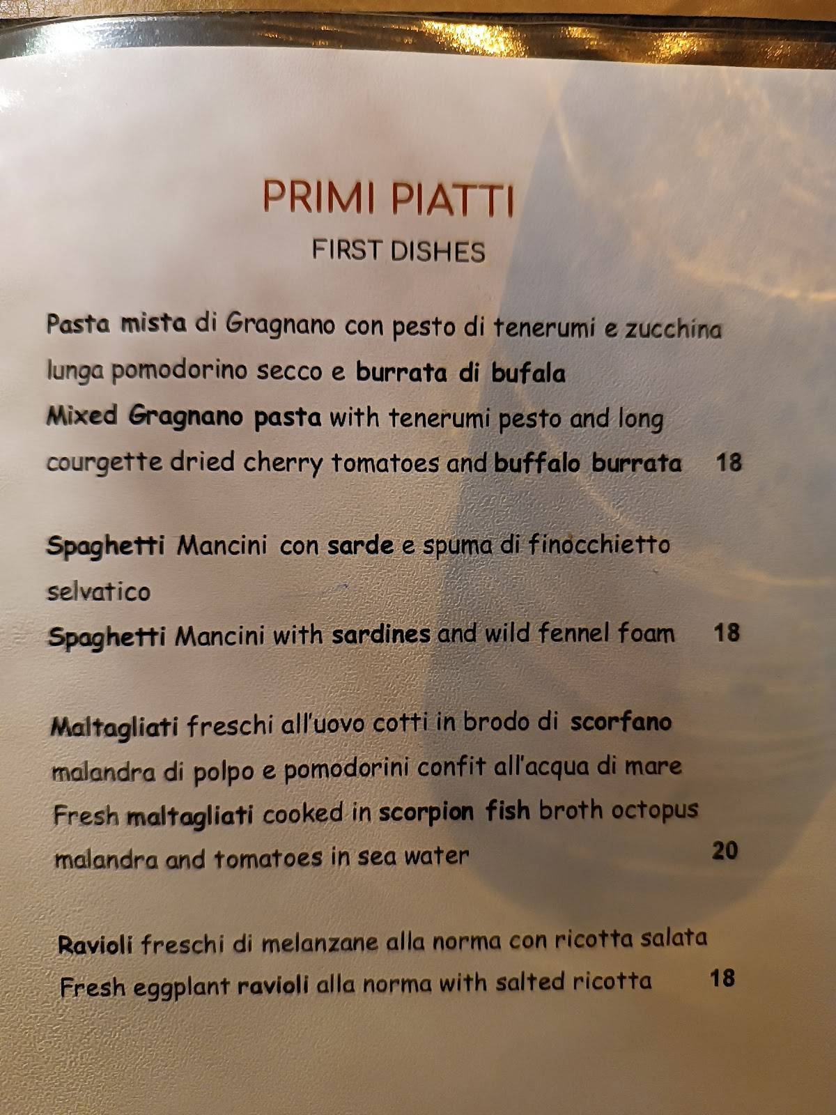 Menu di Scjabaca 
