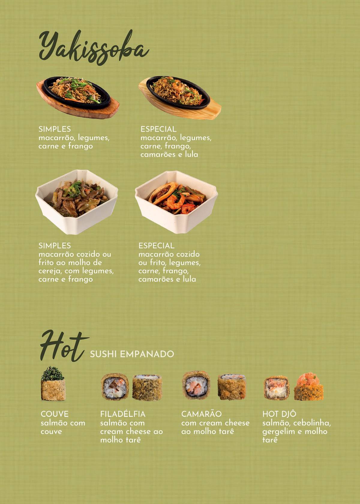 Temakin Pedra Branca cardápio