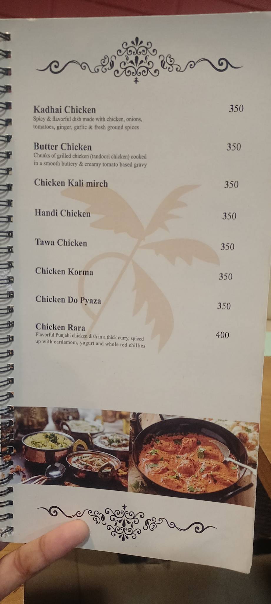 Palm Bistro menu
