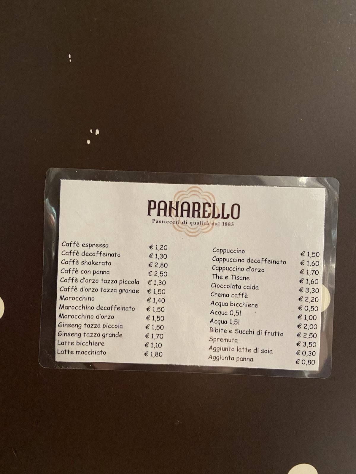 Menu di Panarello Ambrodolci...pasticceria 