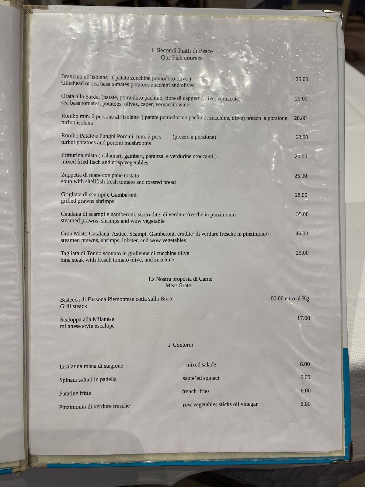Menu di Pancino 2 Ristorante Pizzeria 