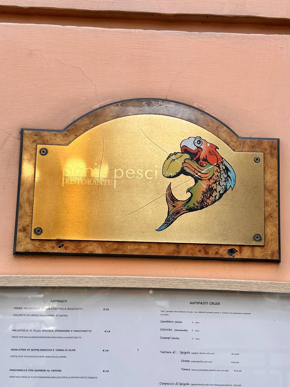 Menu di Pani e pesci 