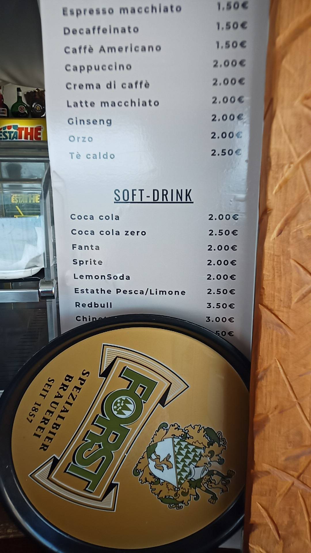 Menu di Papale' Beach 