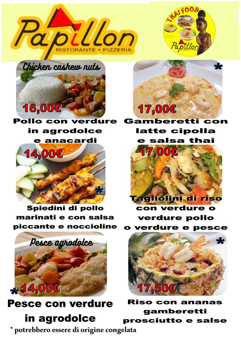 Menu di Papillon 