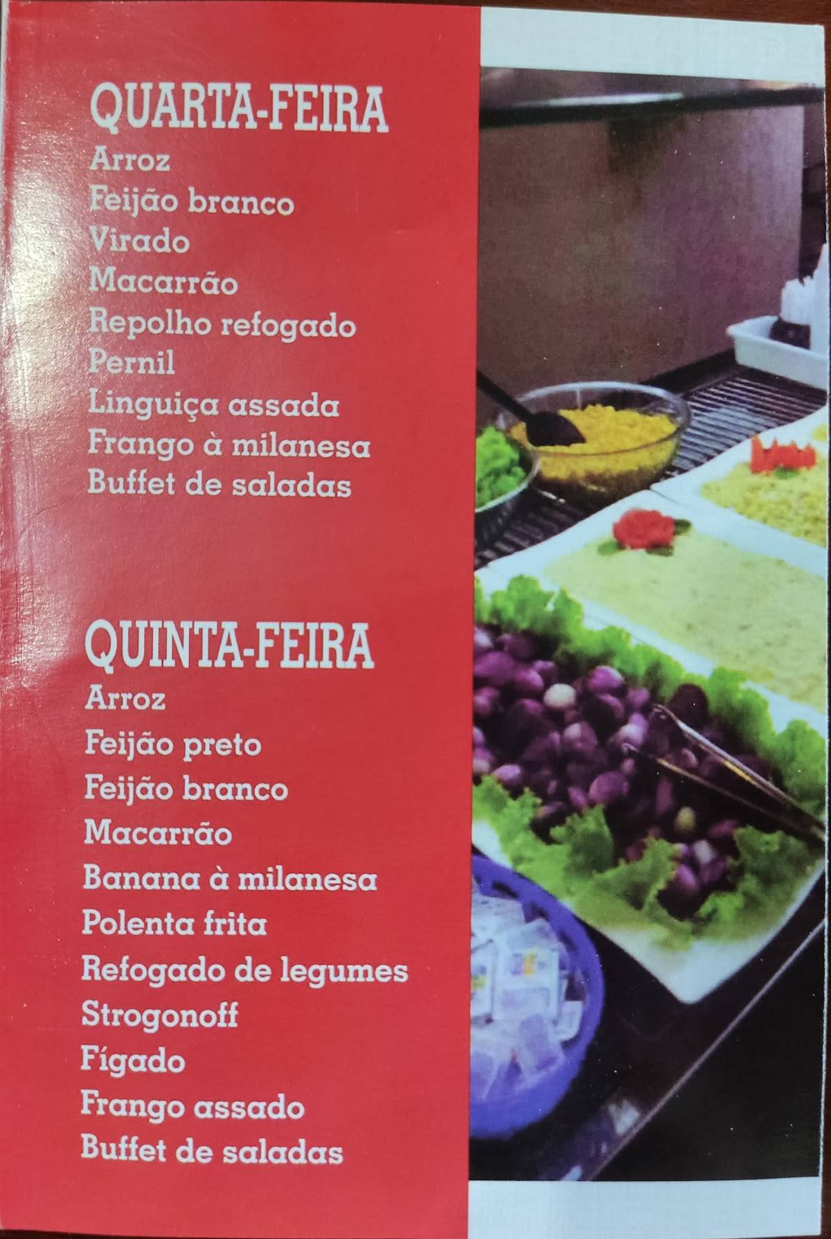 Parada 1 cardápio