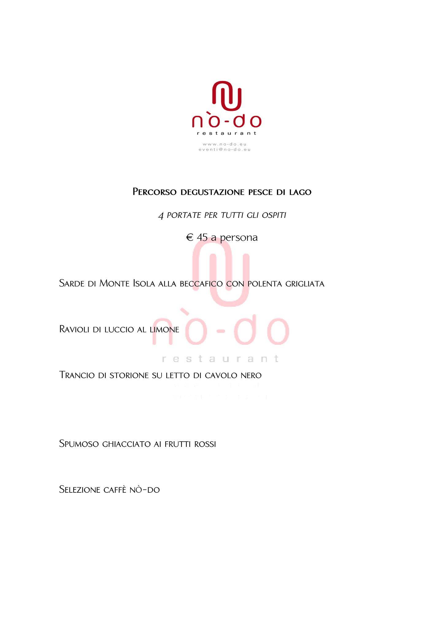 Menu di Ristorante no-do 