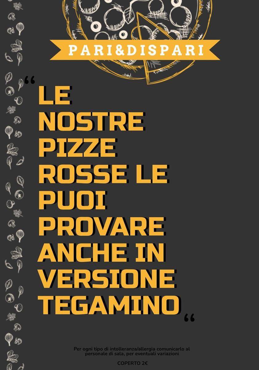 Menu di Pizzeria Pari & Dispari 