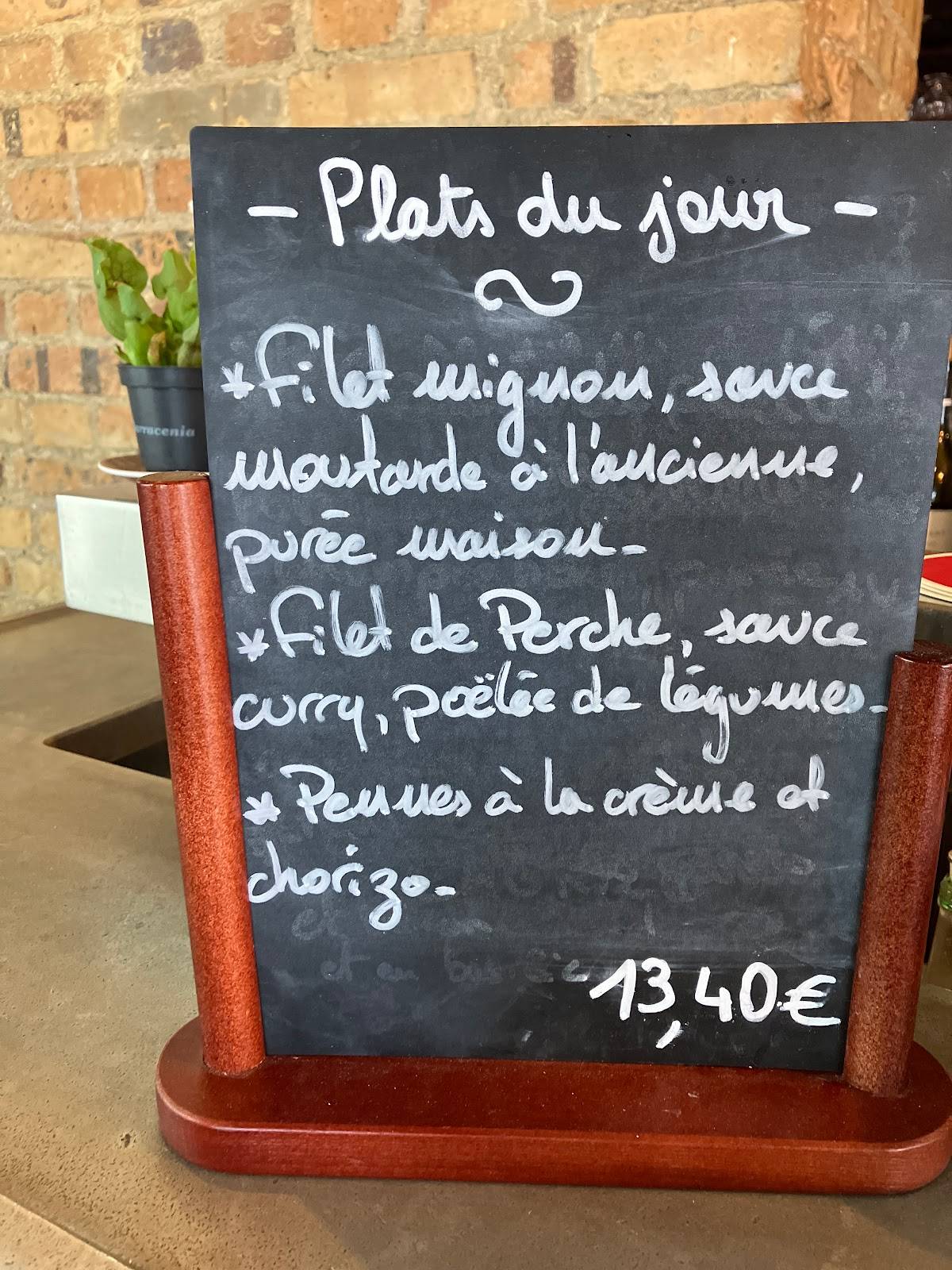 Menu de L'inédit cafe