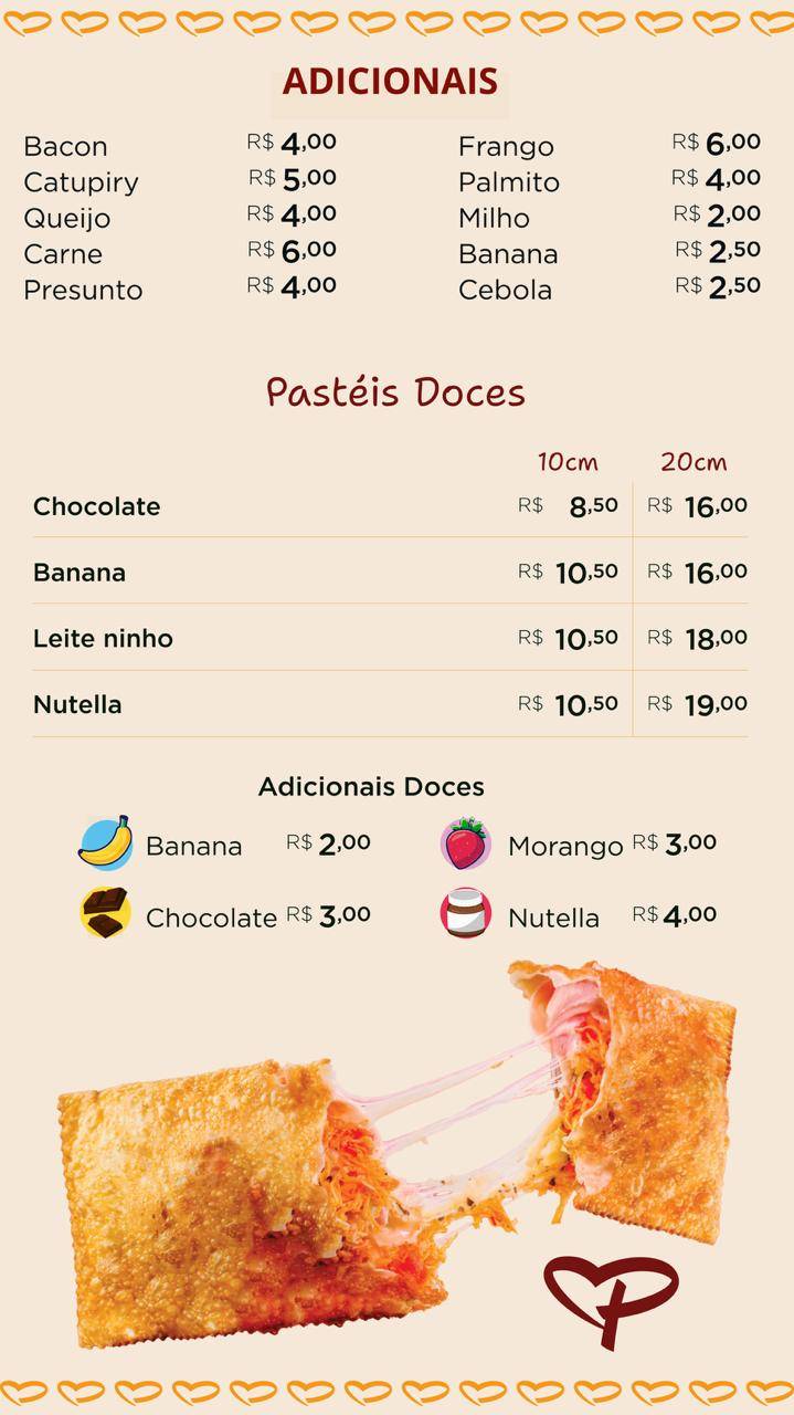 Pastelitta cardápio