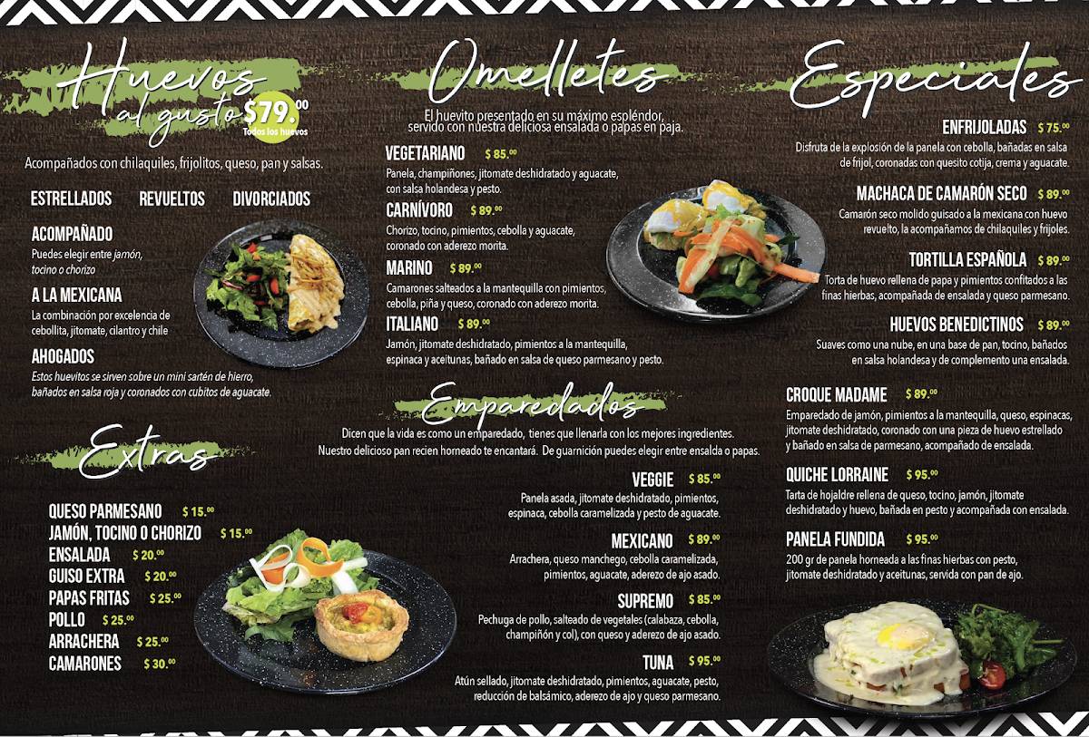 Carta del restaurante Patio Central, Zapopan