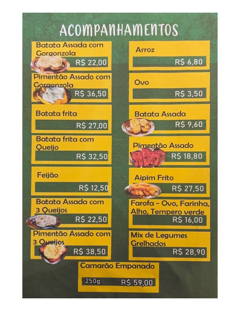 Peña del Sur cardápio