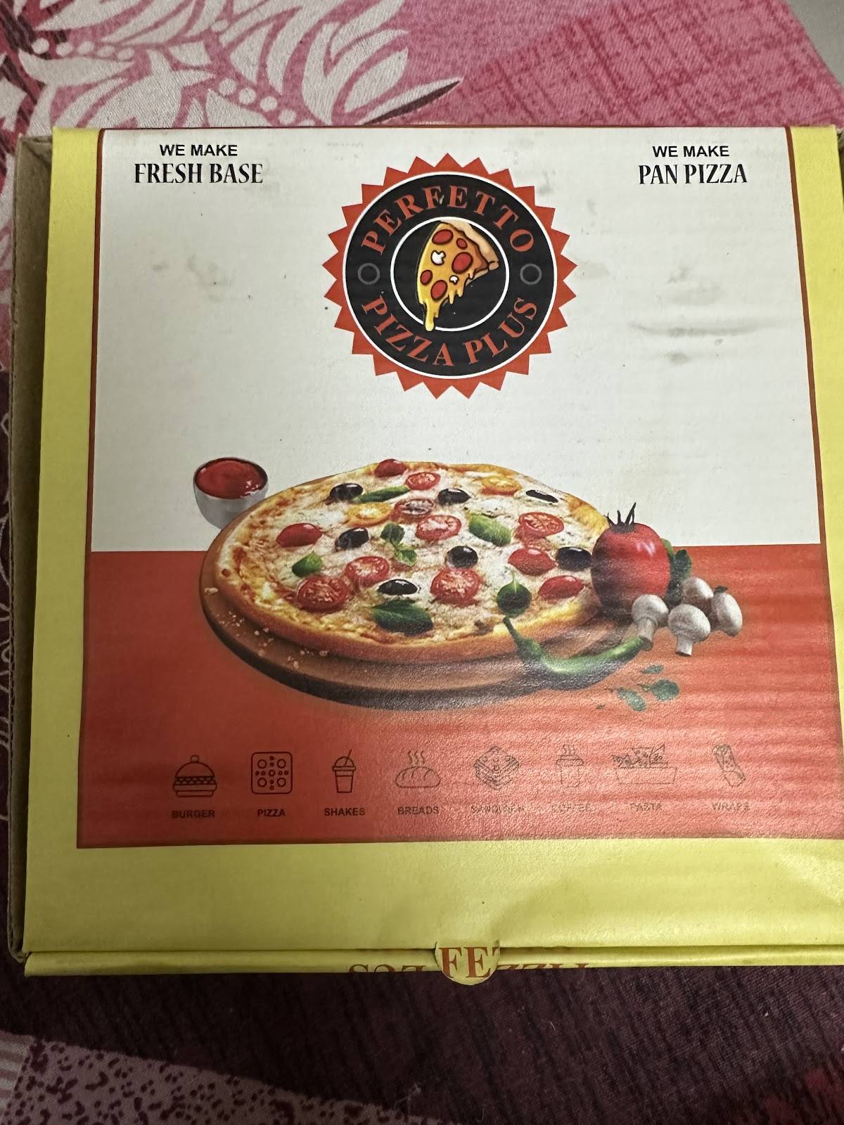 Perfetto Pizza and Bakers menu
