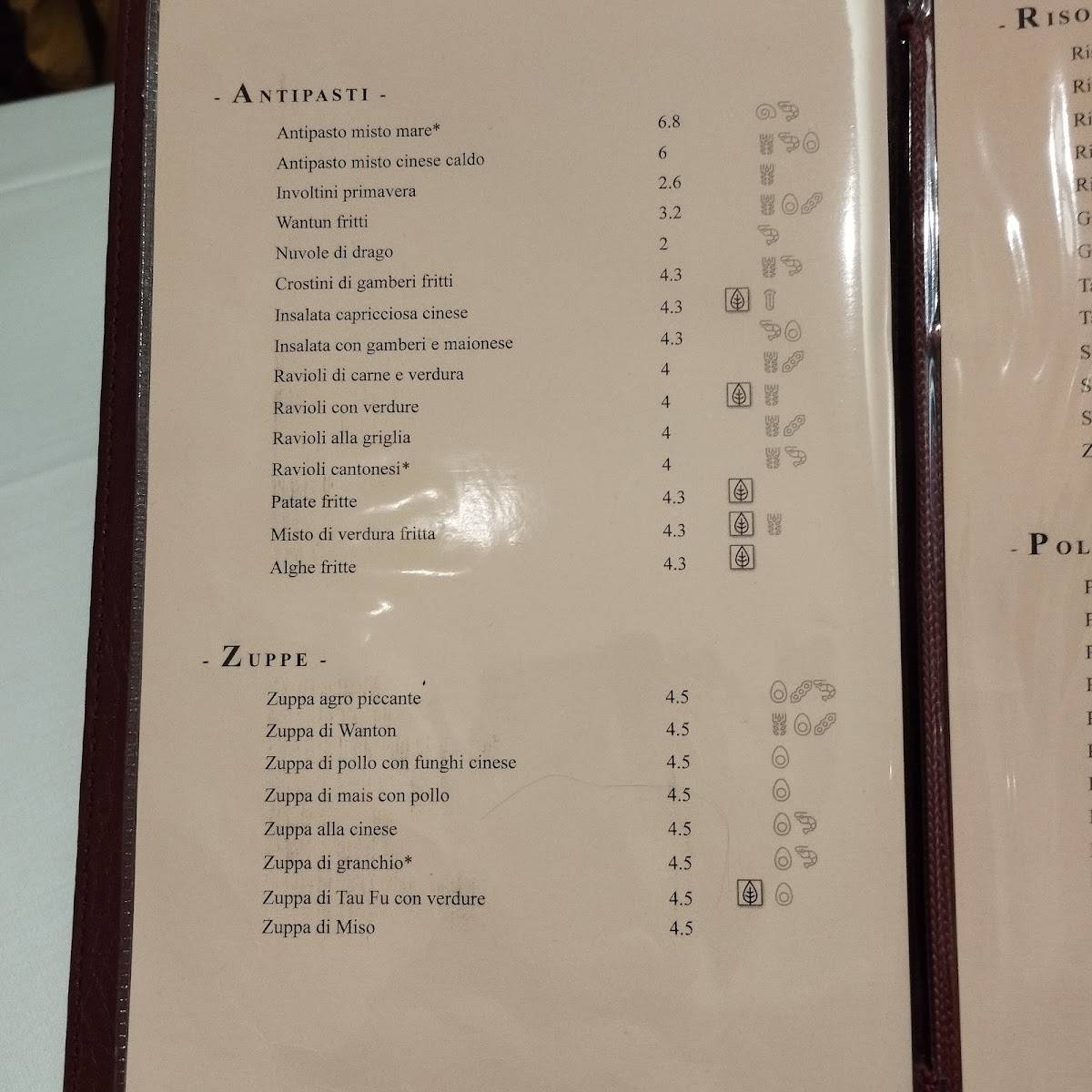 Menu di Perla d'Oriente 