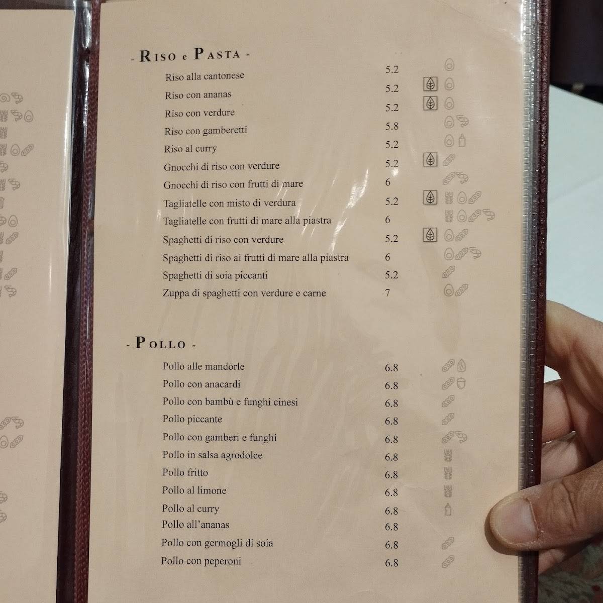 Menu di Perla d'Oriente 