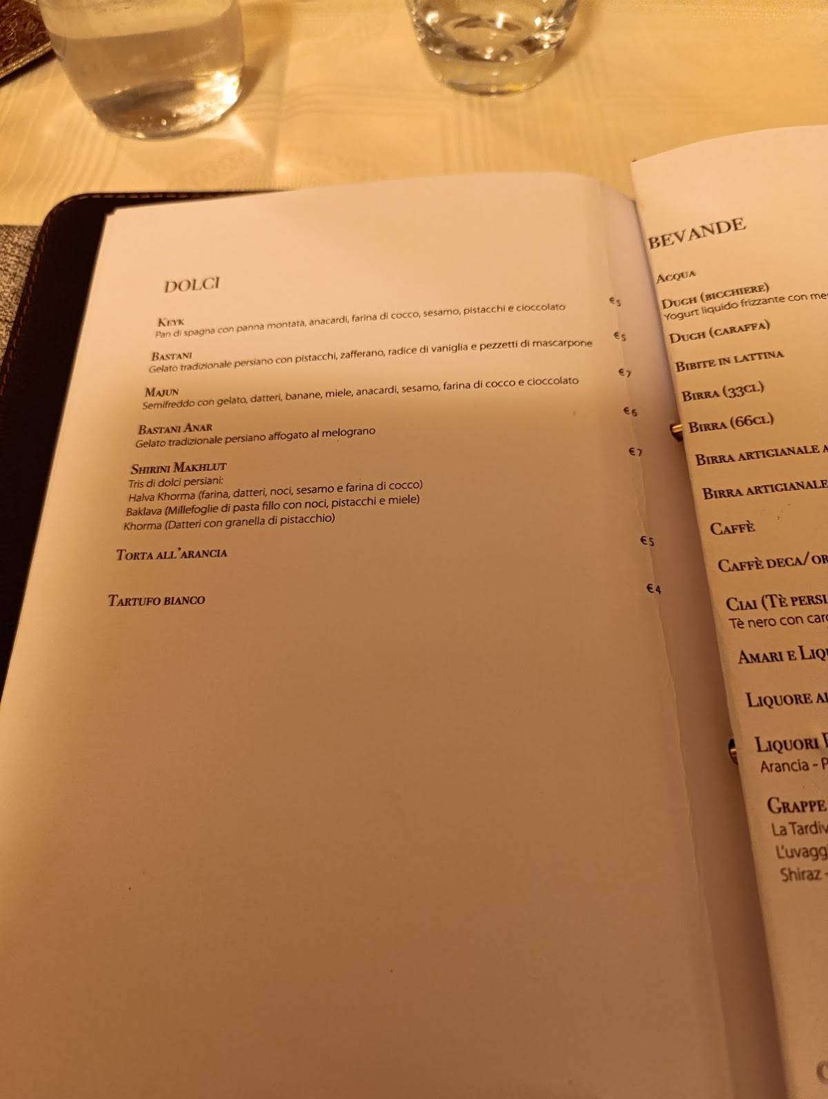 Menu di Persepolis 