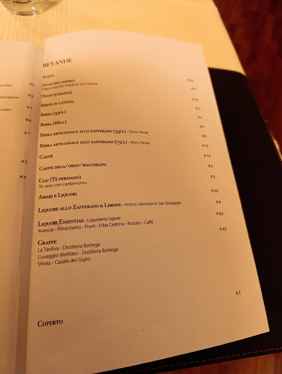 Menu di Persepolis 