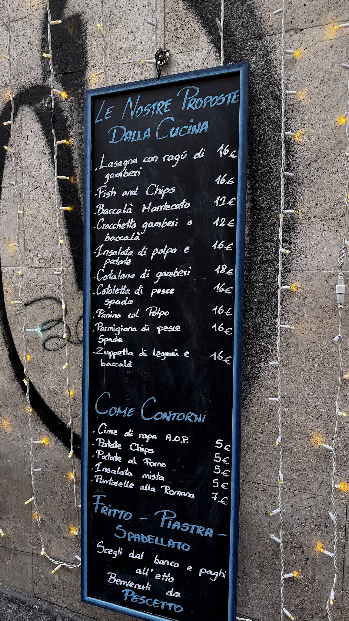Menu di Pescetto 