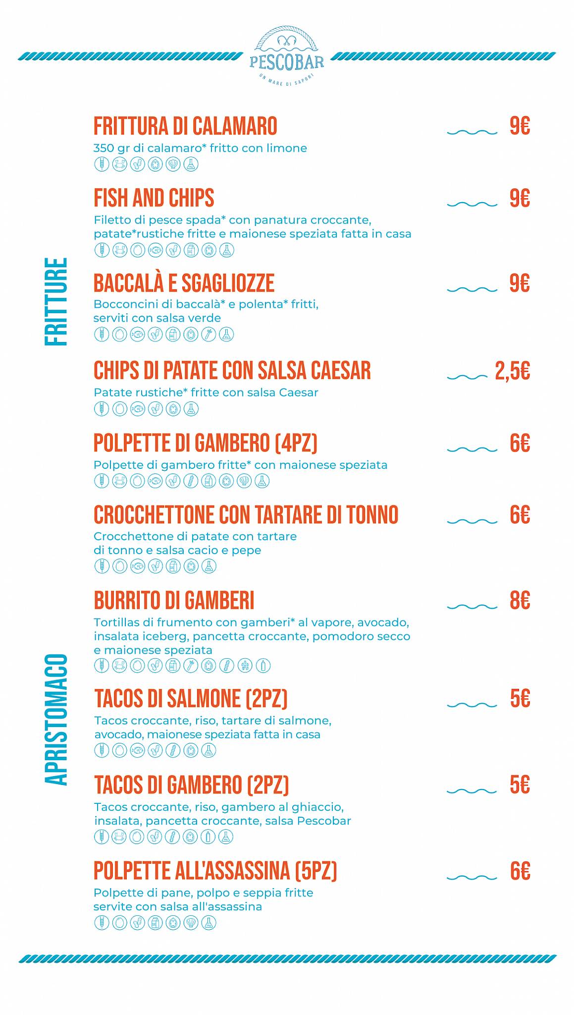 Menu di Pescobar 