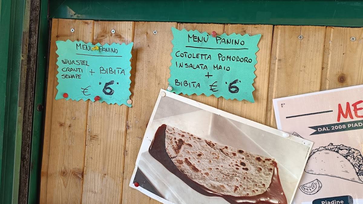 Menu di Piadineria di Pippo 