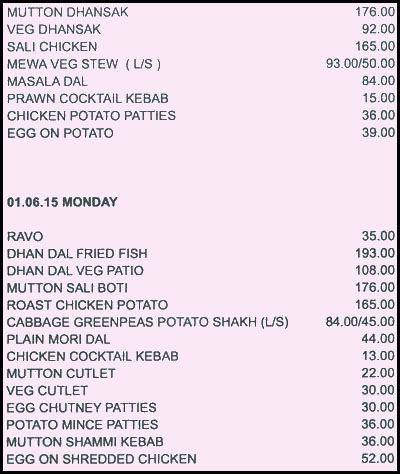 Piccolo Restaurant menu