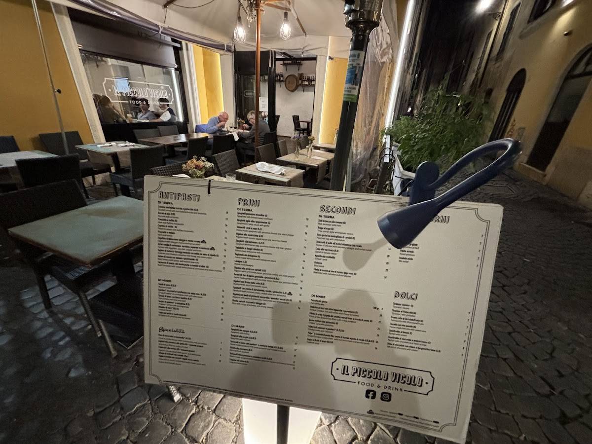 Menu de Piccolo Vicolo