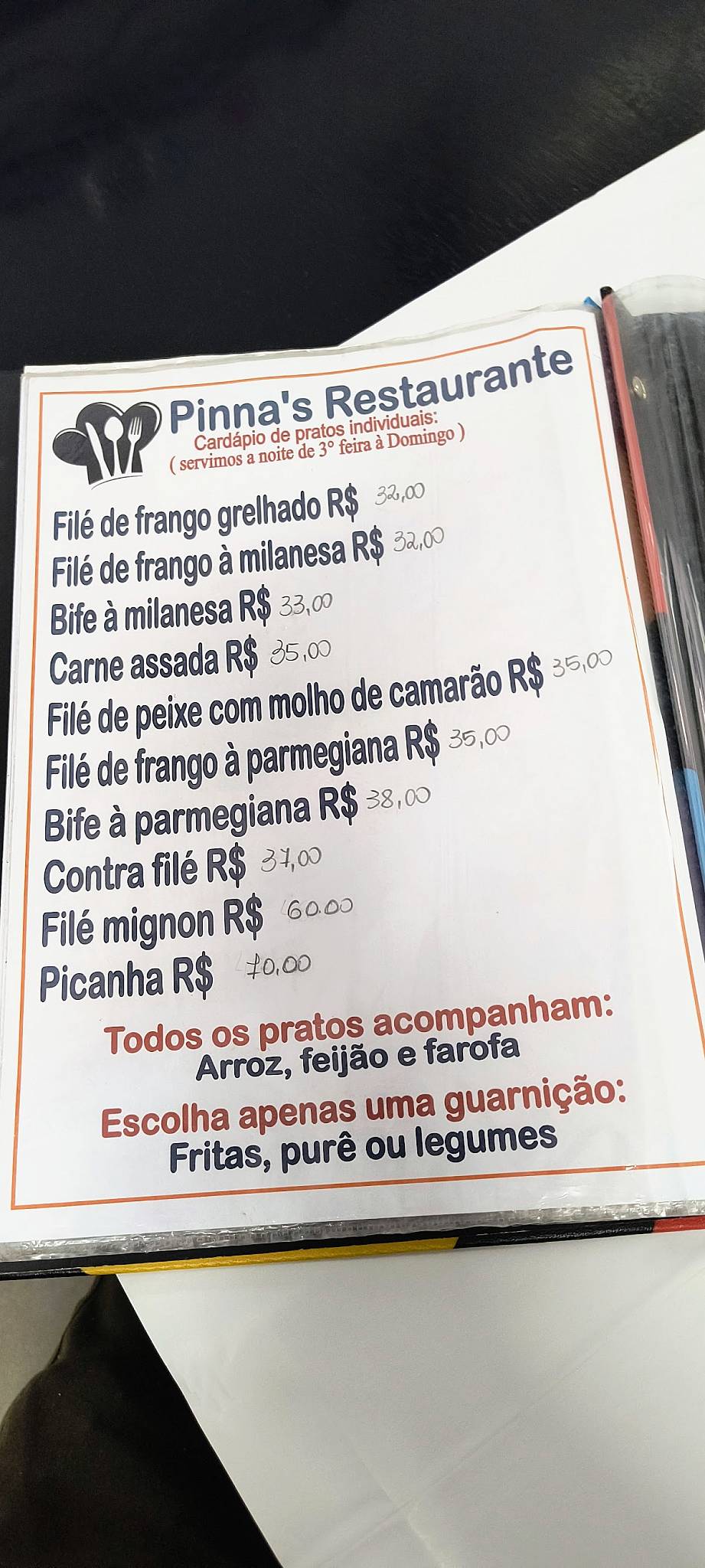 Pinna's Restaurante e Pizzaria cardápio