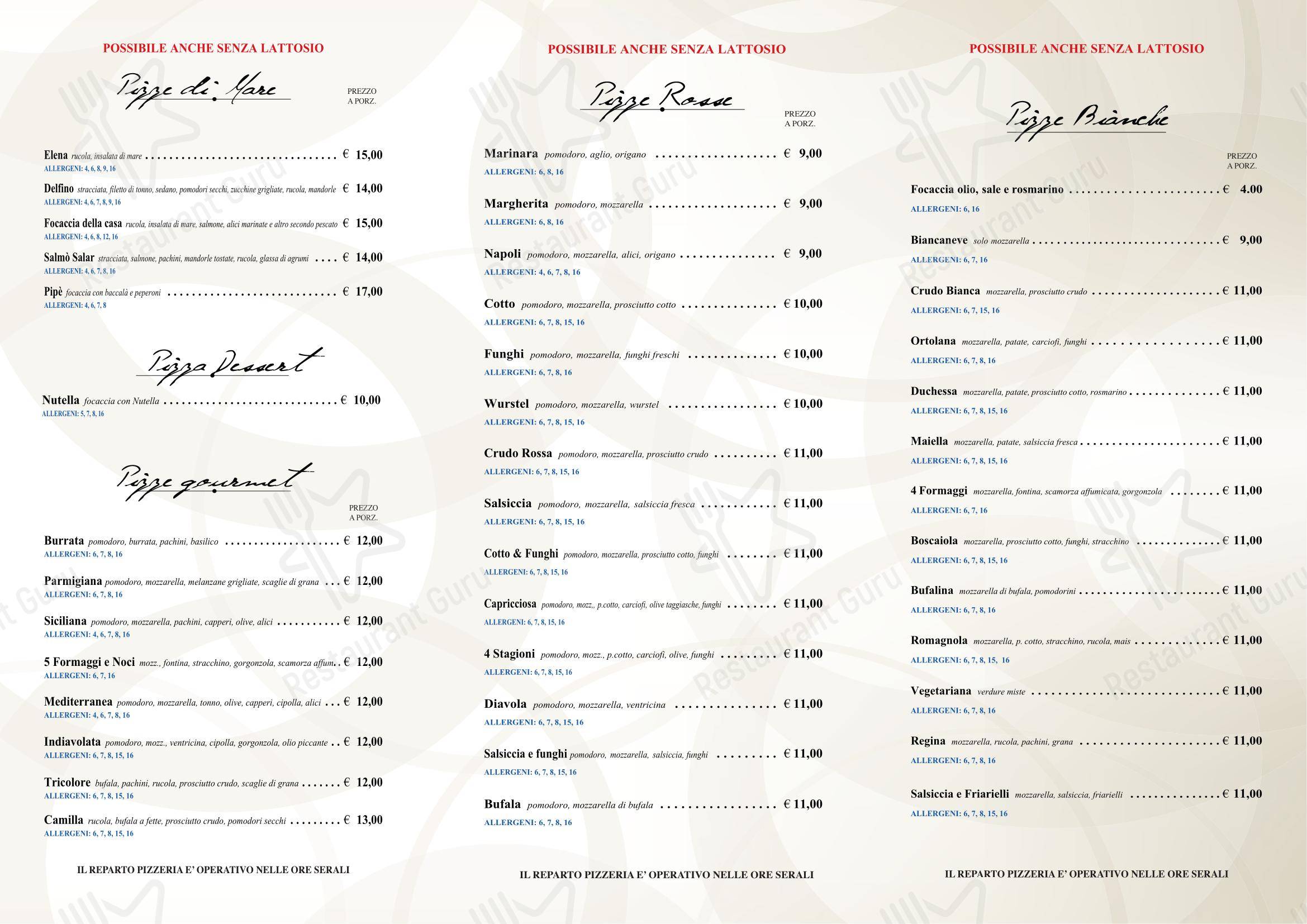 Menu di PiPè - Основное меню