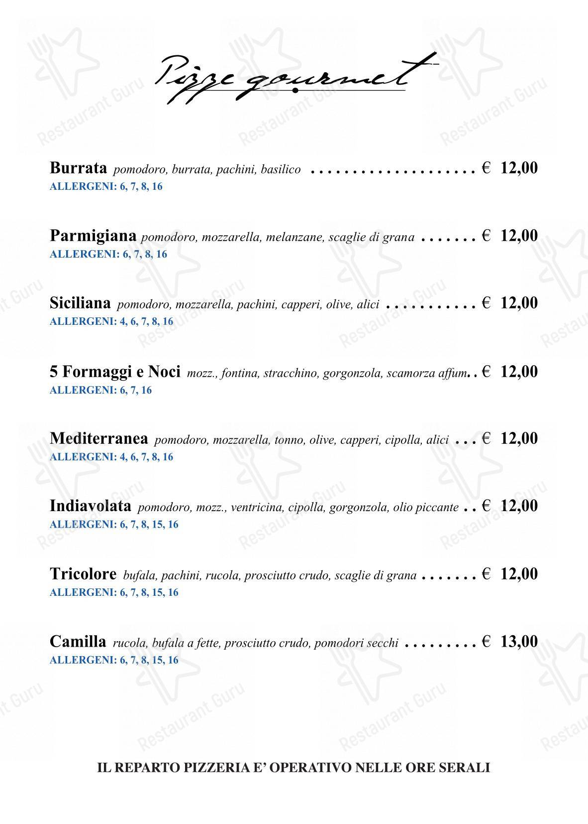 PiPè in Pescara - Menu bar