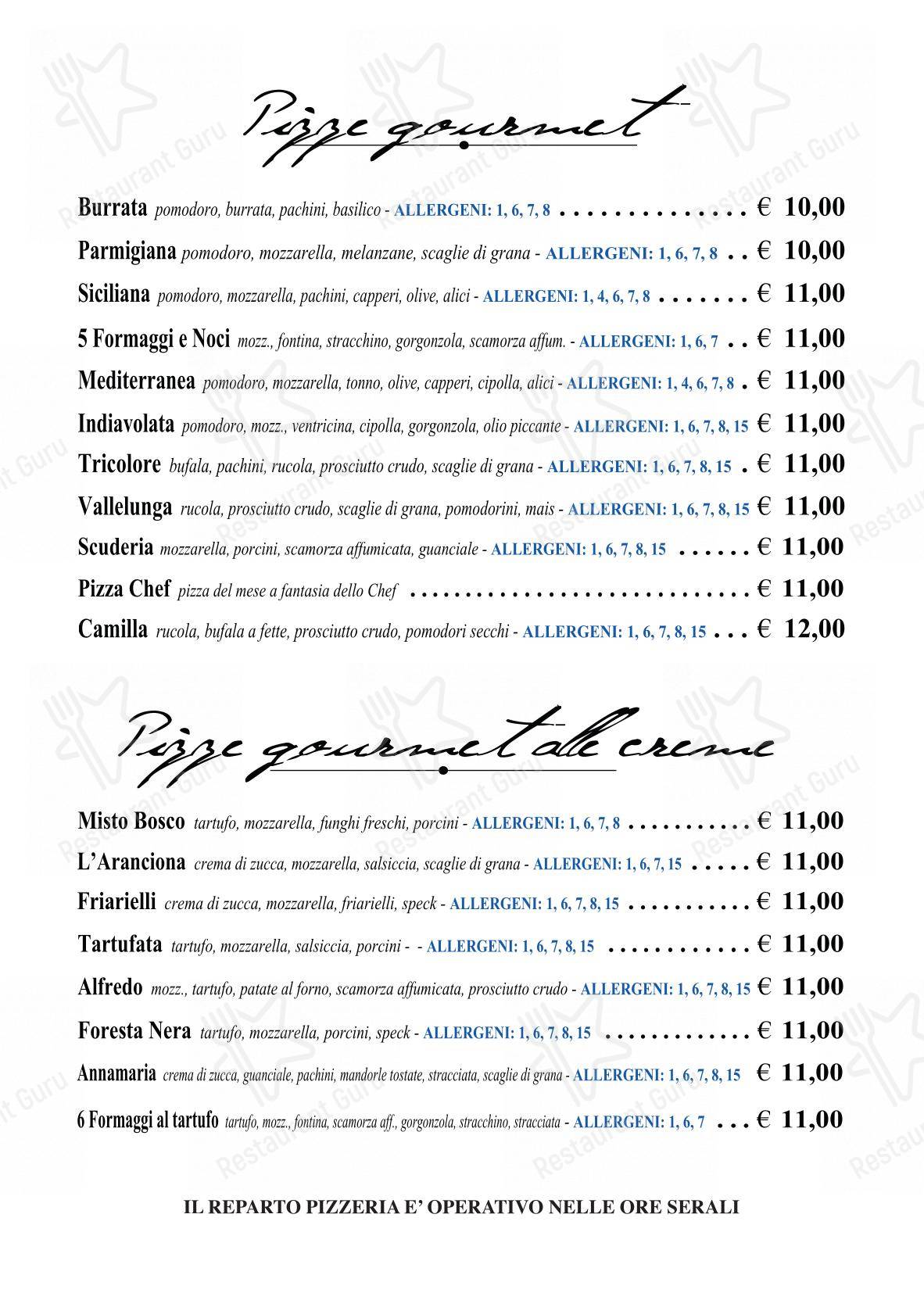 Menu per PiPè ristorante