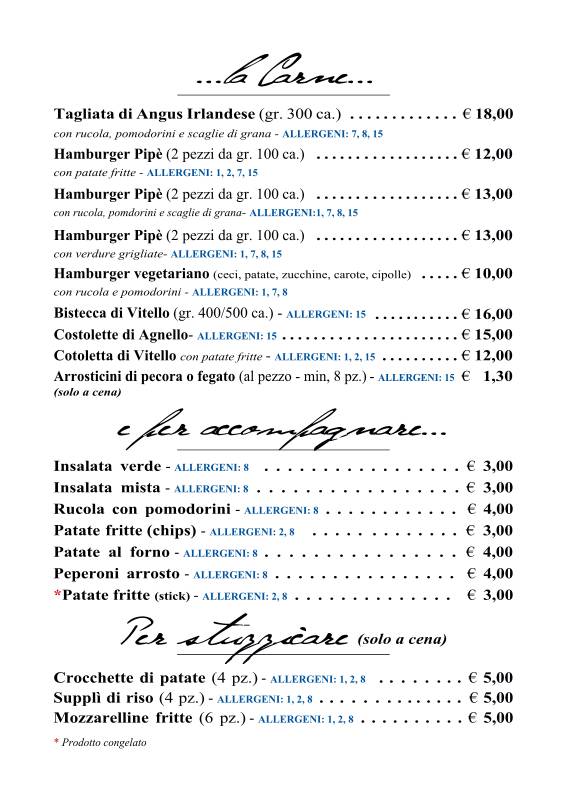 Menu di PiPè 