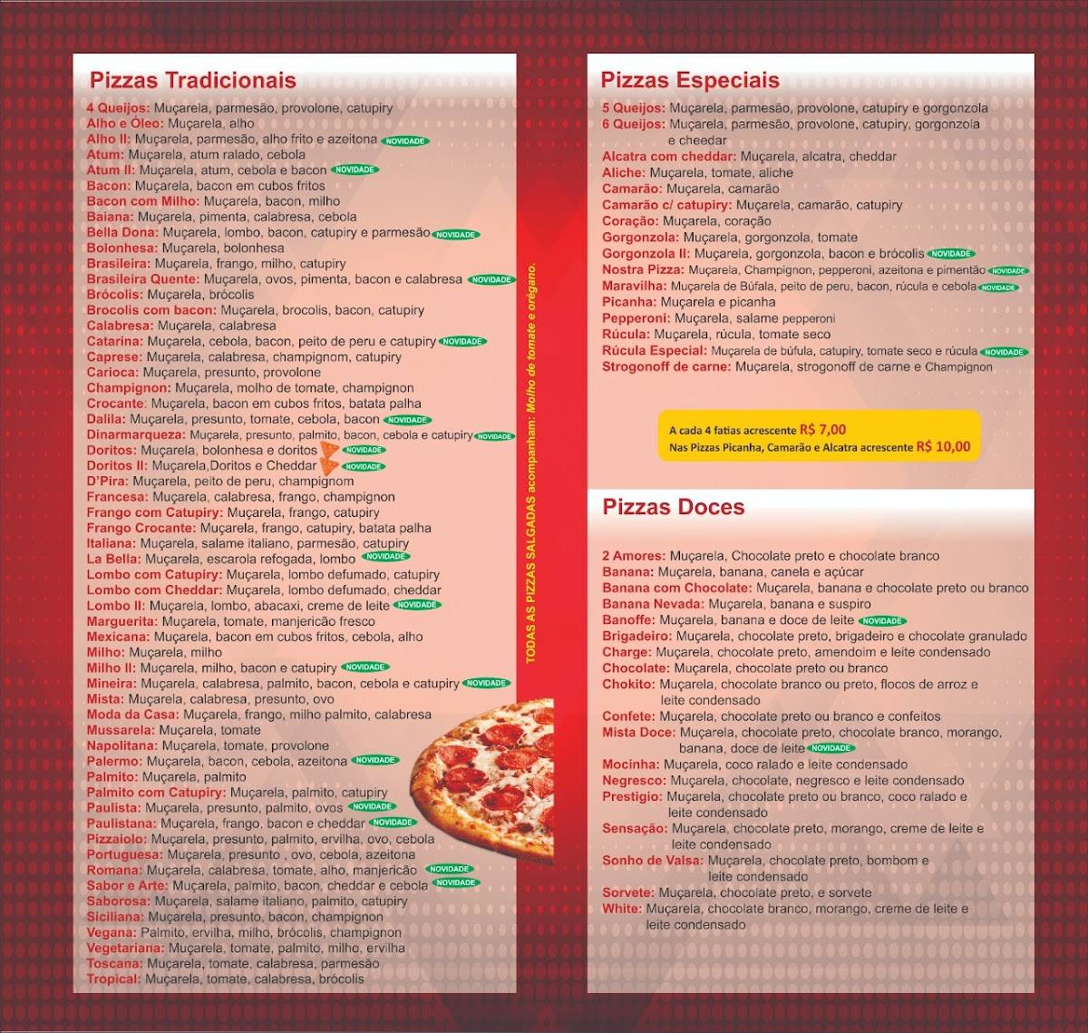 Pira Pizza cardápio
