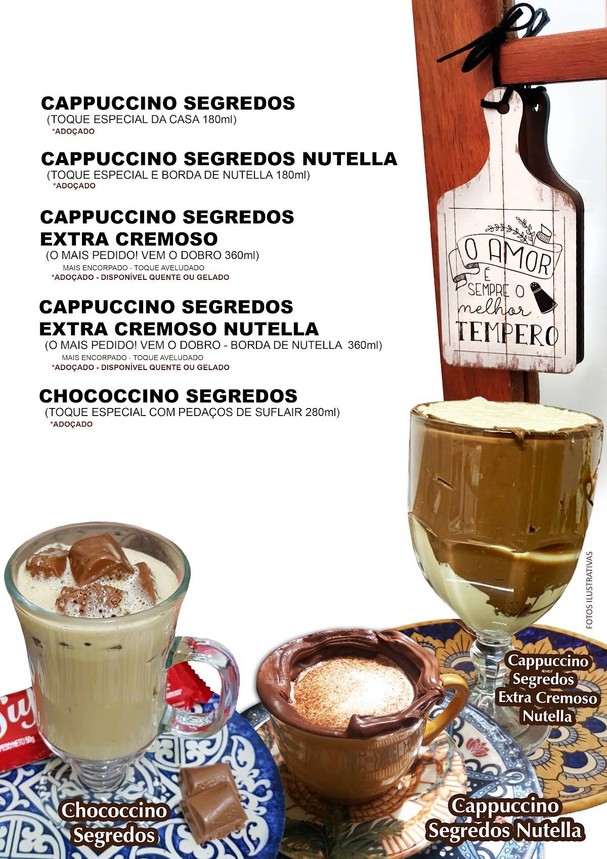 Segredos de Família Café cardápio