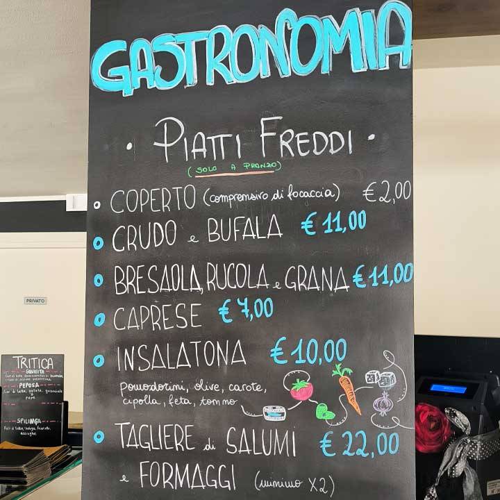 Menu di Tritica - Pizzeria Gastronomia 
