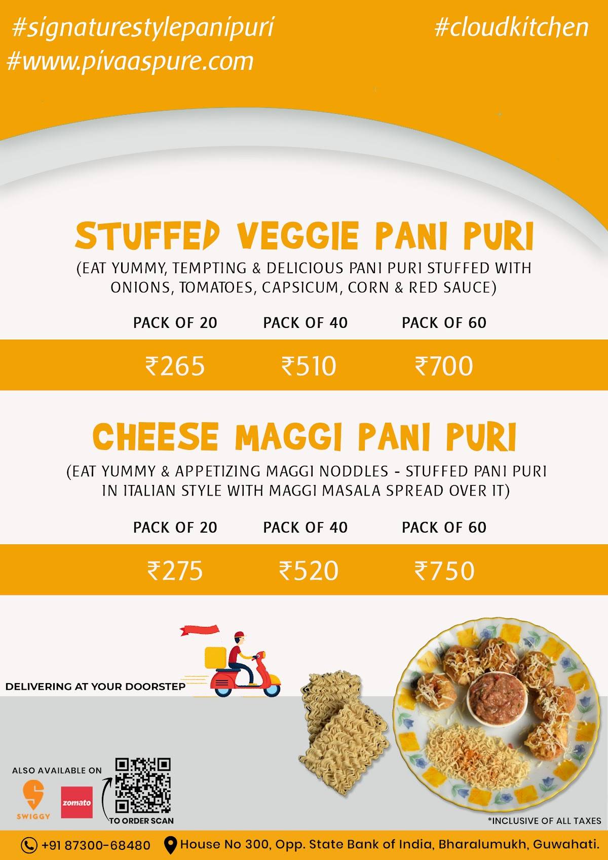 Menu at Pivaas Pure, Guwahati