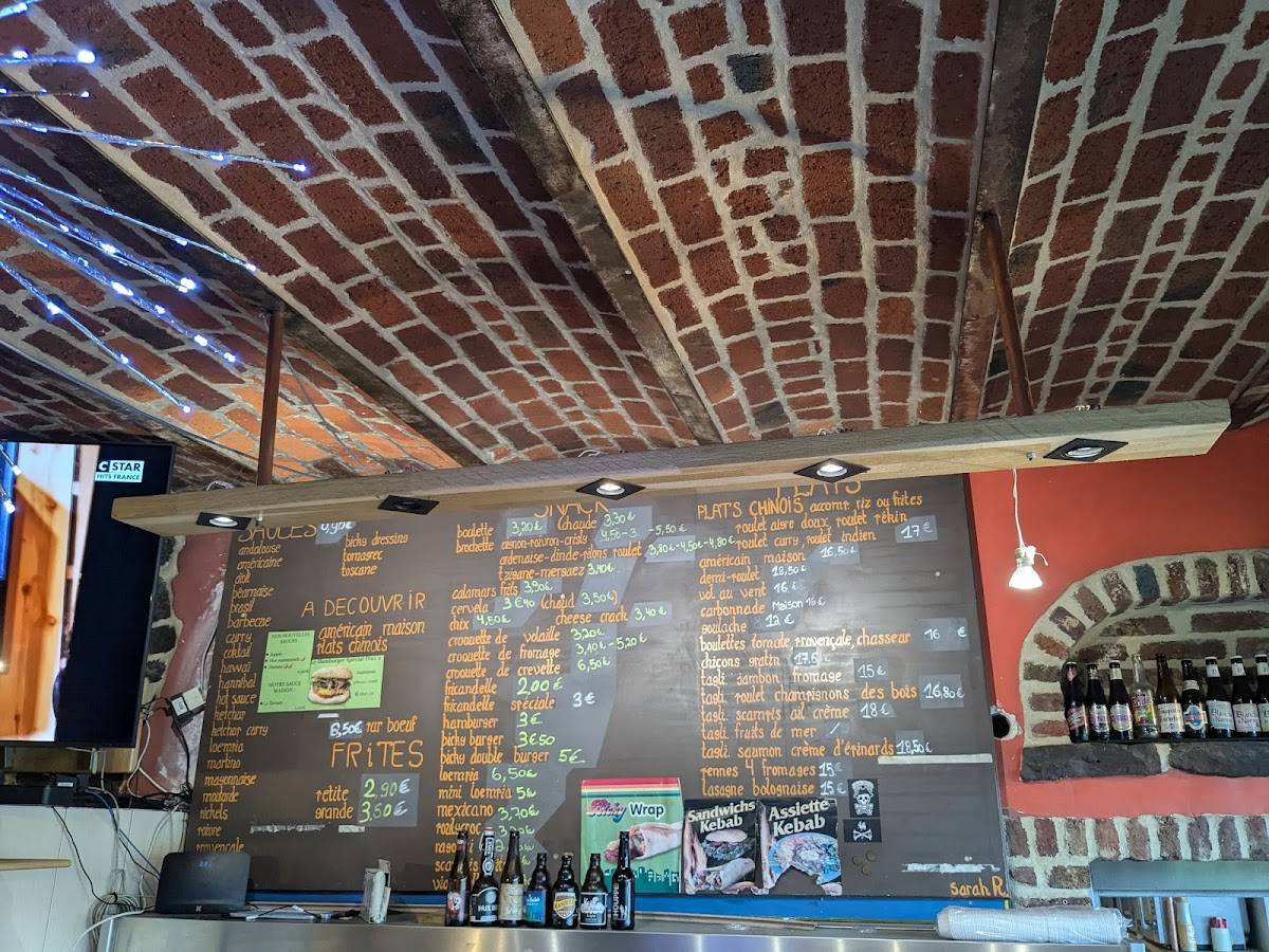 Menu de Piwi's friterie