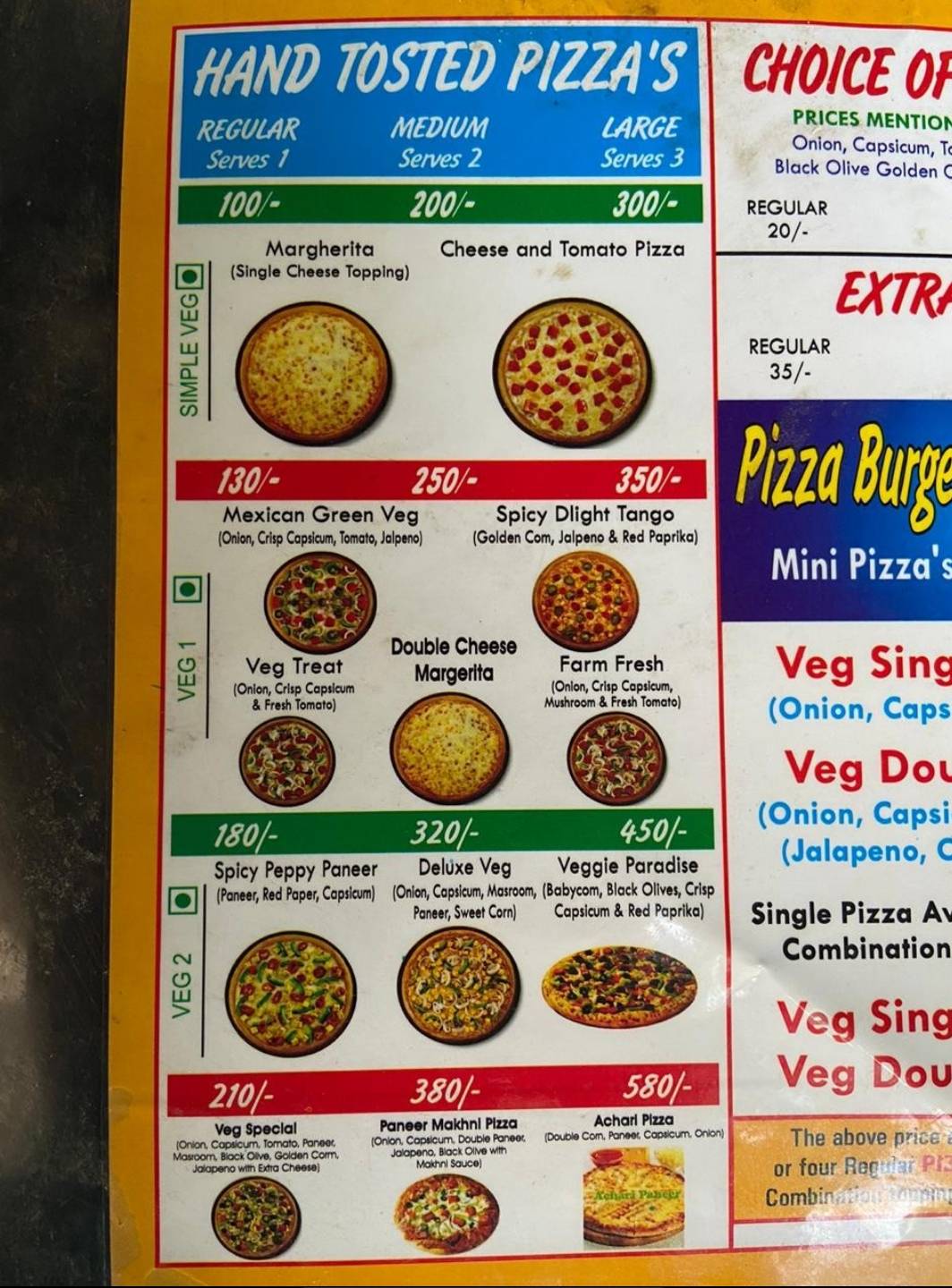 Menu at Pizza Burger Zone, Muradnagar, Railway Road