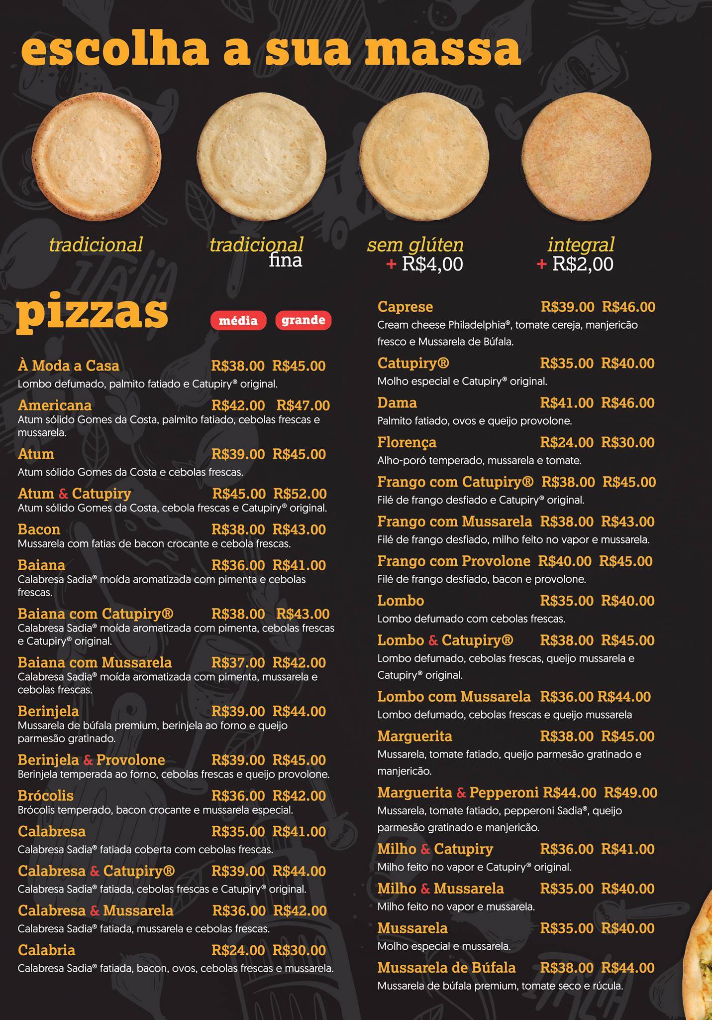 Pizzaria House cardápio