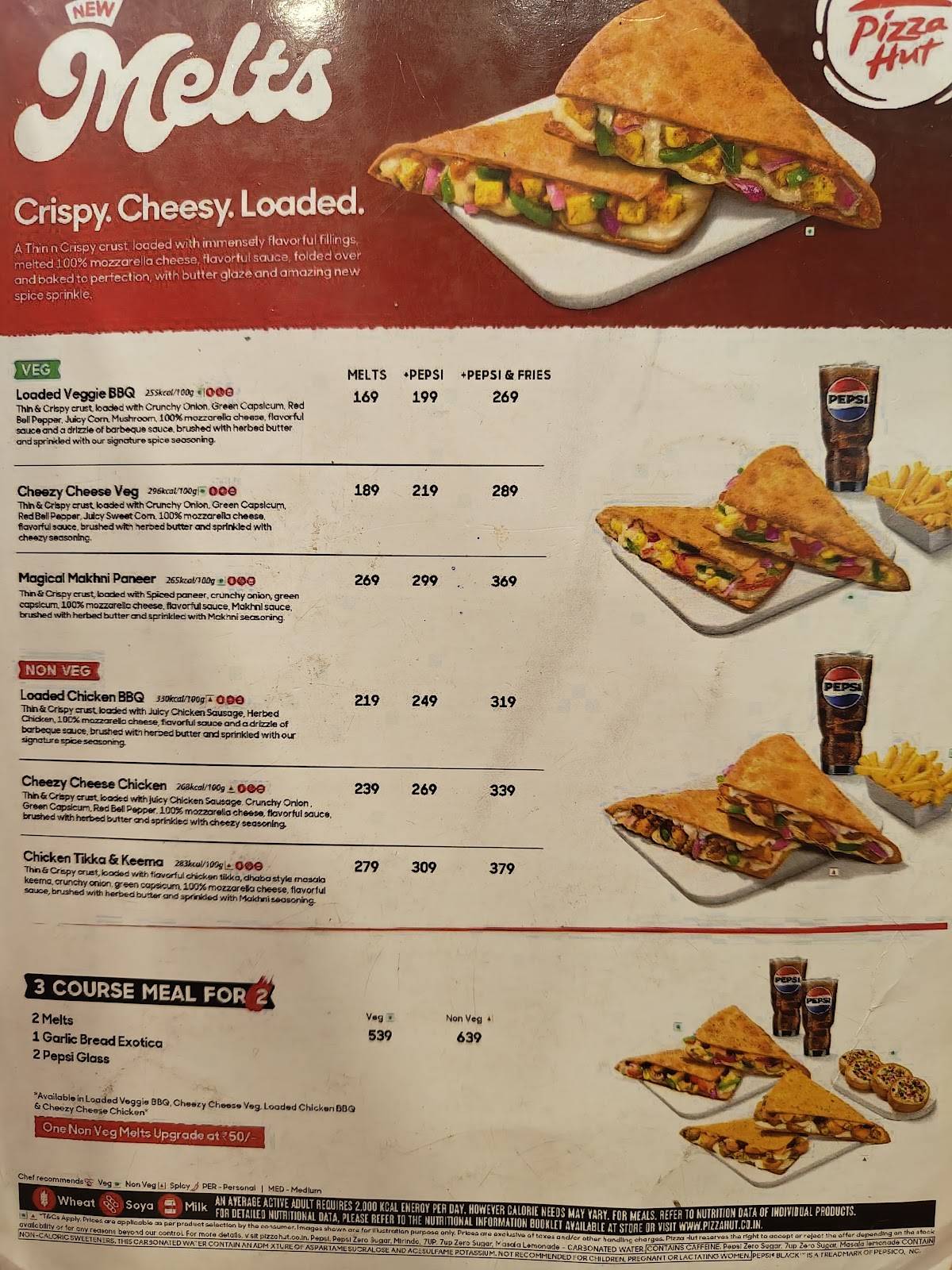 Pizza Hut menu