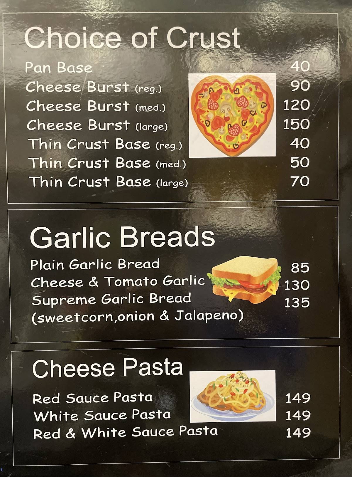 Pizza Mannia menu