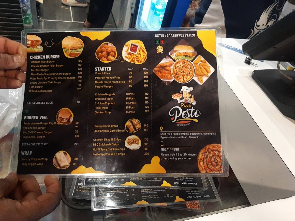 Pizza Pesto menu