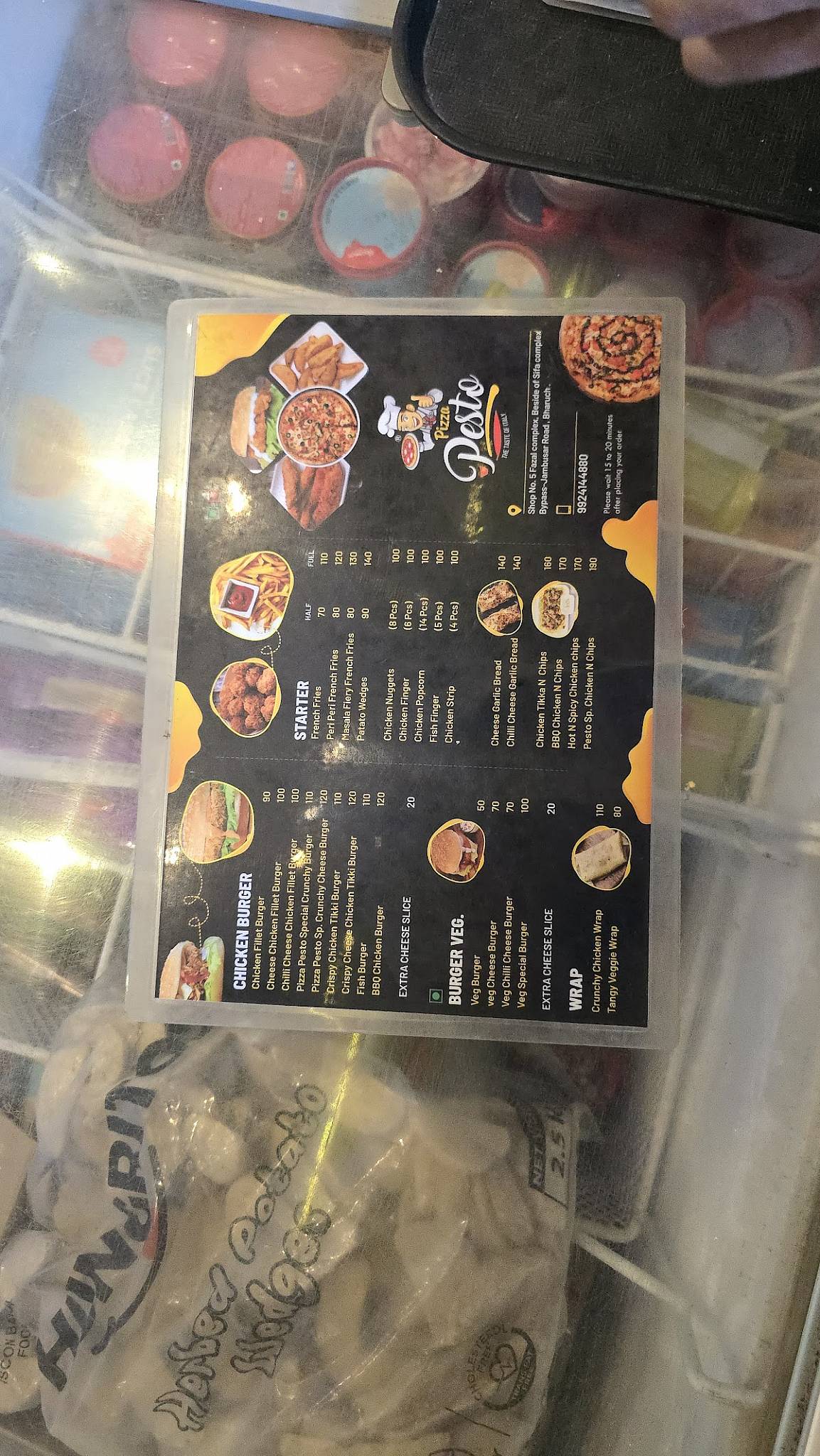 Pizza Pesto menu