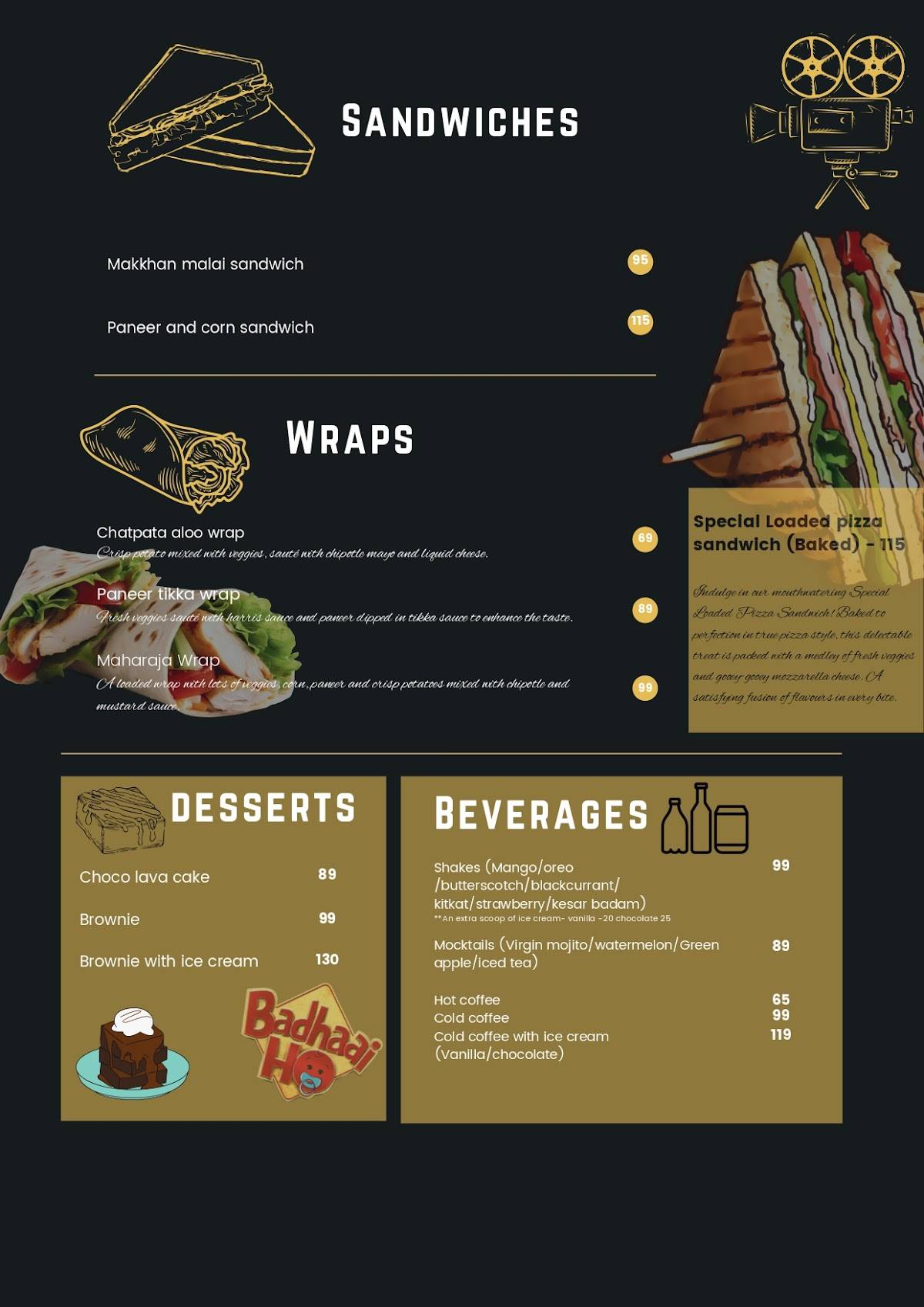 Pizza Talkies ( The Filmy Cafe ) menu