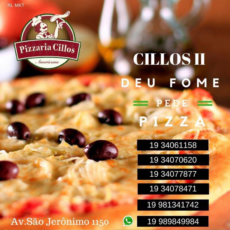 Pizzaria Cillos ll cardápio